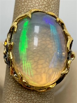 *Кольцо р.18,5 Опал Эфиопия АРТ 49115 (ВЕС 17,25 Г) - фото 214627