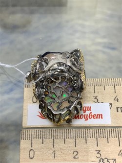 *Кольцо р.18,5 Опал Эфиопия АРТ 49352 (ВЕС 22,34 Г) - фото 214633