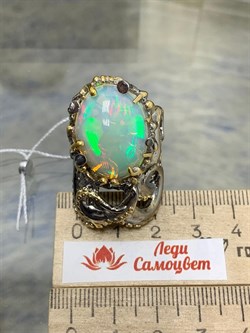 *Кольцо р.18,5 Опал Эфиопия АРТ 49352 (ВЕС 22,34 Г) - фото 214634