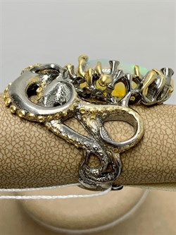 *Кольцо р.18,5 Опал Эфиопия АРТ 49352 (ВЕС 22,34 Г) - фото 214641