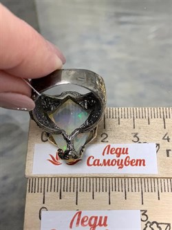 *Кольцо р.18,5 Опал Эфиопия АРТ 52781 (ВЕС 12,11 Г) - фото 214652