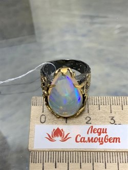 *Кольцо р.18,5 Опал Эфиопия АРТ 52781 (ВЕС 12,11 Г) - фото 214653