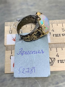 *Кольцо р.18,5 Опал Эфиопия АРТ 52781 (ВЕС 12,11 Г) - фото 214656