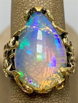 *Кольцо р.18,5 Опал Эфиопия АРТ 52781 (ВЕС 12,11 Г) - фото 214657