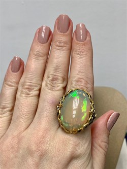 *Кольцо р.18,5 Опал Эфиопия АРТ 52952 (ВЕС 19,31 Г) - фото 214659