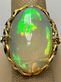 *Кольцо р.18,5 Опал Эфиопия АРТ 52952 (ВЕС 19,31 Г) - фото 214664