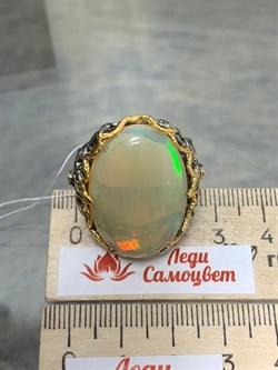 *Кольцо р.18,5 Опал Эфиопия АРТ 52952 (ВЕС 19,31 Г) - фото 214666