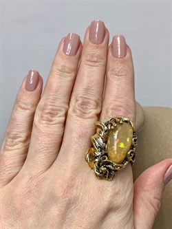 *Кольцо р.18,5 Опал Эфиопия АРТ 54017 (ВЕС  16,55 Г) - фото 214671