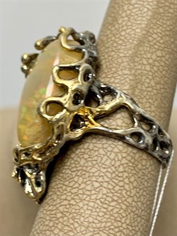 *Кольцо р.18,5 Опал Эфиопия АРТ 54017 (ВЕС  16,55 Г) - фото 214674