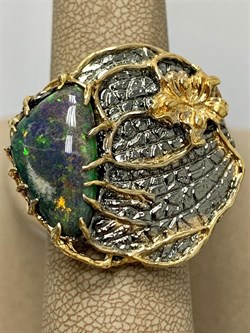 *Кольцо р.18,75 Черный Опал Австралия АРТ 36131 (ВЕС 19,34 Г) - фото 214726 *Кольцо р.18,75 Черный Опал Австралия АРТ 36131 (ВЕС 19,34 Г) - фото 214726