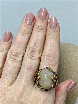 *Кольцо р.19 Опал Эфиопия АРТ 31856 (ВЕС 13,19 Г) - фото 214748