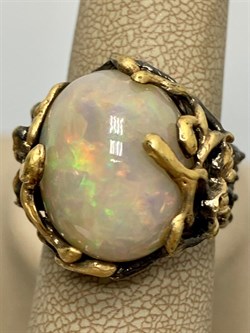 *Кольцо р.19 Опал Эфиопия АРТ 31856 (ВЕС 13,19 Г) - фото 214751