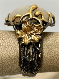 *Кольцо р.19 Опал Эфиопия АРТ 31856 (ВЕС 13,19 Г) - фото 214752