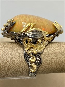 *Кольцо р.19 Опал Эфиопия АРТ 43731 (ВЕС 20,01 Г) - фото 214764