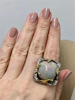 *Кольцо р.19 Опал Эфиопия АРТ 45003 (ВЕС 7,74 Г) - фото 214771