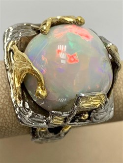 *Кольцо р.19 Опал Эфиопия АРТ 45003 (ВЕС 7,74 Г) - фото 214774