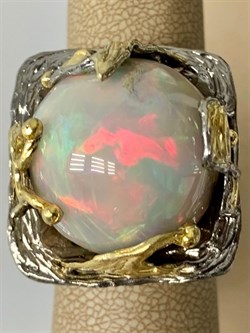 *Кольцо р.19 Опал Эфиопия АРТ 45003 (ВЕС 7,74 Г) - фото 214776