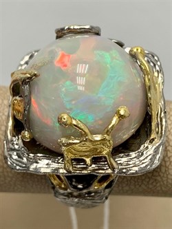 *Кольцо р.19 Опал Эфиопия АРТ 45003 (ВЕС 7,74 Г) - фото 214777