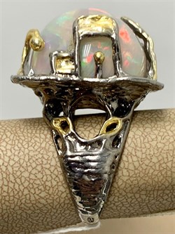 *Кольцо р.19 Опал Эфиопия АРТ 45003 (ВЕС 7,74 Г) - фото 214780