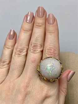 *Кольцо р.19 Опал Эфиопия АРТ 49094 (ВЕС 21,37 Г) - фото 214796