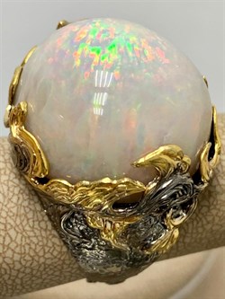 *Кольцо р.19 Опал Эфиопия АРТ 49094 (ВЕС 21,37 Г) - фото 214810