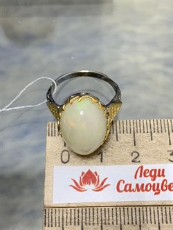 *Кольцо р.19 Опал Эфиопия АРТ 49454 (ВЕС 5,82 Г) - фото 214816