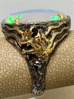 *Кольцо р.19 Опал Эфиопия АРТ 53346 (ВЕС 13,01 Г) - фото 214831