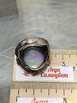 *Кольцо р.19 Опал Эфиопия АРТ 53346 (ВЕС 13,01 Г) - фото 214832