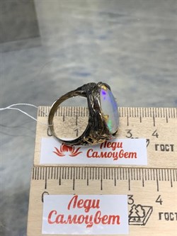 *Кольцо р.19 Опал Эфиопия АРТ 53346 (ВЕС 13,01 Г) - фото 214834