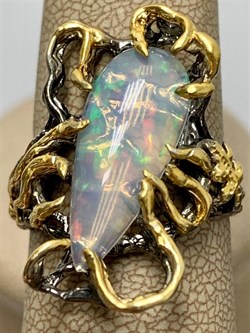 *Кольцо р.19 Опал Эфиопия АРТ 65777 (ВЕС 7,09 Г) - фото 214851