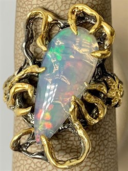 *Кольцо р.19 Опал Эфиопия АРТ 65777 (ВЕС 7,09 Г) - фото 214852