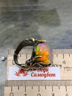 *Кольцо р.19 Опал Эфиопия АРТ 78555-15,13 (ВЕС 15,13 Г) - фото 214863