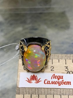 *Кольцо р.19 Опал Эфиопия АРТ 78555-15,13 (ВЕС 15,13 Г) - фото 214864