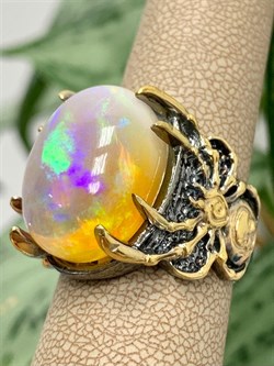 *Кольцо р.19 Опал Эфиопия АРТ 78555-15,13 (ВЕС 15,13 Г) - фото 214867