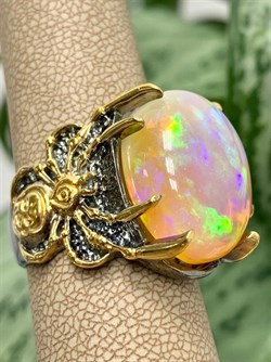 *Кольцо р.19 Опал Эфиопия АРТ 78555-15,13 (ВЕС 15,13 Г) - фото 214868