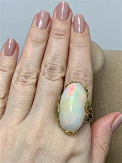 *Кольцо р.19,5 Опал Эфиопия АРТ 41097 ВЕС 15,3 Г - фото 214872