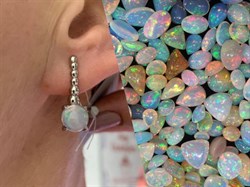 *Серьги Опал Эфиопия АРТ 81871 (ВЕС 4,49 Г) - фото 215079