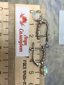 *Серьги Опал Эфиопия АРТ 81871 (ВЕС 4,49 Г) - фото 215082