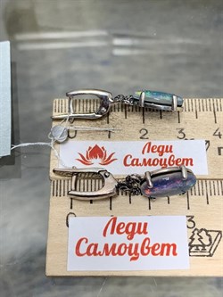 *Серьги Синий Опал Австралия Арт 53667 Вес 5,88 г - фото 215111