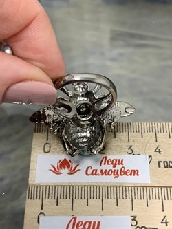 *Кольцо р.18,5 Мотылек Амазонит Перу Арт 49439 Вес 13,31 г - фото 215147 *Кольцо р.18,5 Мотылек Амазонит Перу Арт 49439 Вес 13,31 г - фото 215147