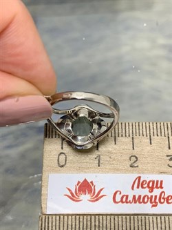 *Кольцо р.16 Аквамарин Забайкалье АРТ 63389 ВЕС около 2,71 Г - фото 215218