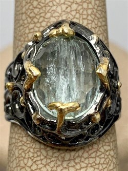 *Кольцо р.17 Аквамарин Забайкалье АРТ 49038 (ВЕС 8,21 Г) - фото 215261