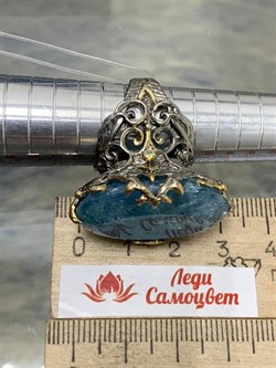 *Кольцо р.17 Аквамарин Забайкалье АРТ 53347 ВЕС 18,81 Г - фото 215272