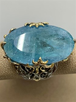 *Кольцо р.17 Аквамарин Забайкалье АРТ 53347 ВЕС 18,81 Г - фото 215273