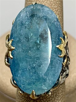 *Кольцо р.17 Аквамарин Забайкалье АРТ 53347 ВЕС 18,81 Г - фото 215275