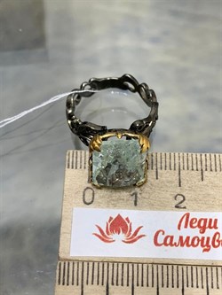 *Кольцо р.17,5 Аквамарин АРТ 59654 ВЕС 5,43 Г - фото 215295