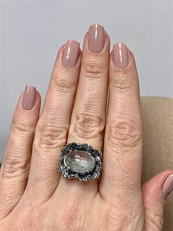 *Кольцо р.17,5 Аквамарин Забайкалье АРТ 134-065 ВЕС 6,71 Г - фото 215300