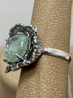 *Кольцо р.17,5 Аквамарин Забайкалье АРТ 134-065 ВЕС 6,71 Г - фото 215306