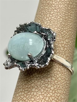 *Кольцо р.18 Аквамарин АРТ 134-419-6,37 ВЕС 6,37 Г - фото 215317 *Кольцо р.18 Аквамарин АРТ 134-419-6,37 ВЕС 6,37 Г - фото 215317