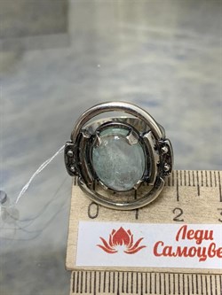 *Кольцо р.17,5 Аквамарин Забайкалье Арт 54584 Вес 9,65 г - фото 215331 *Кольцо р.17,5 Аквамарин Забайкалье Арт 54584 Вес 9,65 г - фото 215331